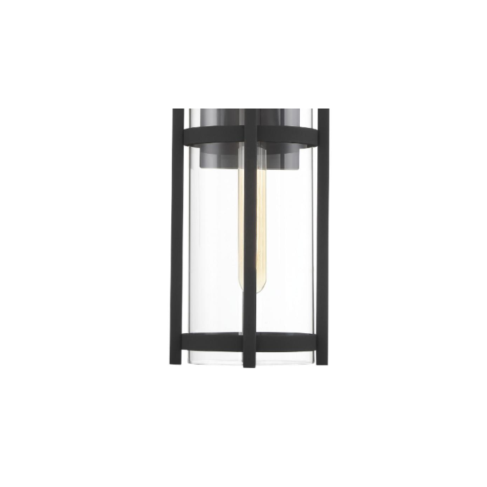 Nuvo 60-6572 Tofino - 1 Light Medium Wall Lantern - Clear Glass - Textured Black Finish
