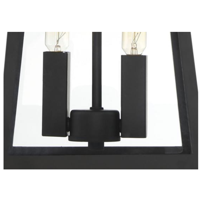 Nuvo 60-6582 Halifax - 2 Light Medium Wall Lantern - with Clear Glass - Matte Black Finish