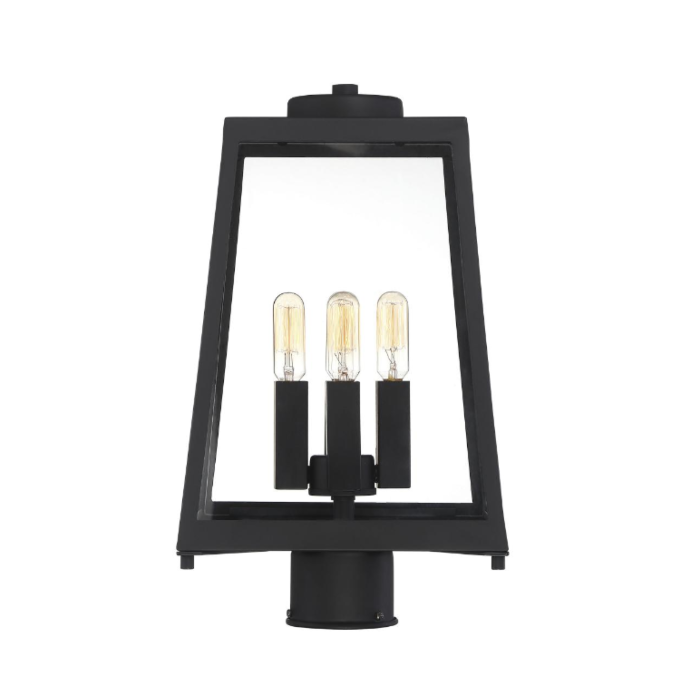 Nuvo 60-6585 Halifax - 4 Light Post Lantern - with Clear Glass - Matte Black Finish