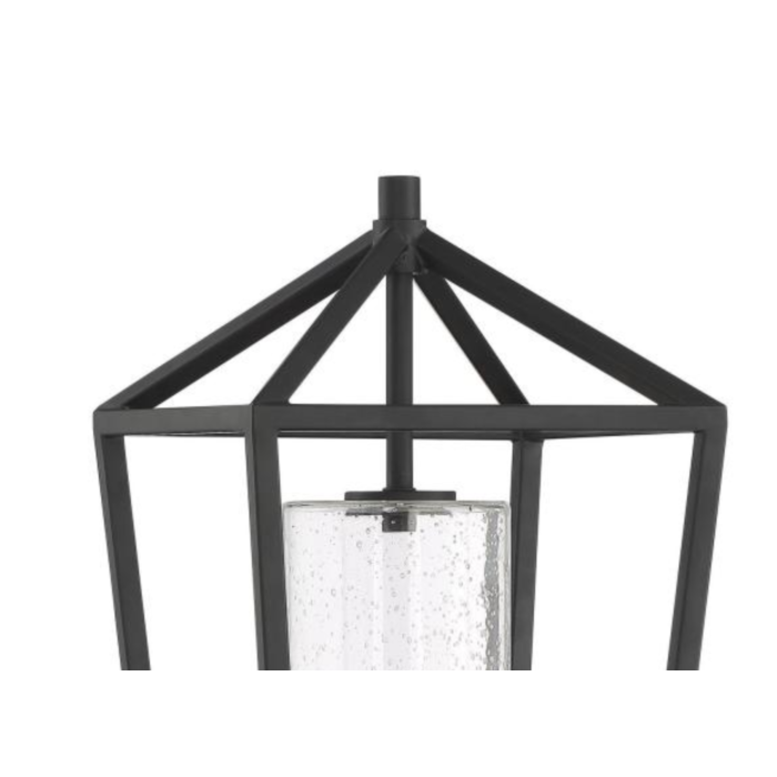 Nuvo 60-6595 Hopewell- 1 Light Post Lantern - with Clear Seeded Glass - Matte Black Finish