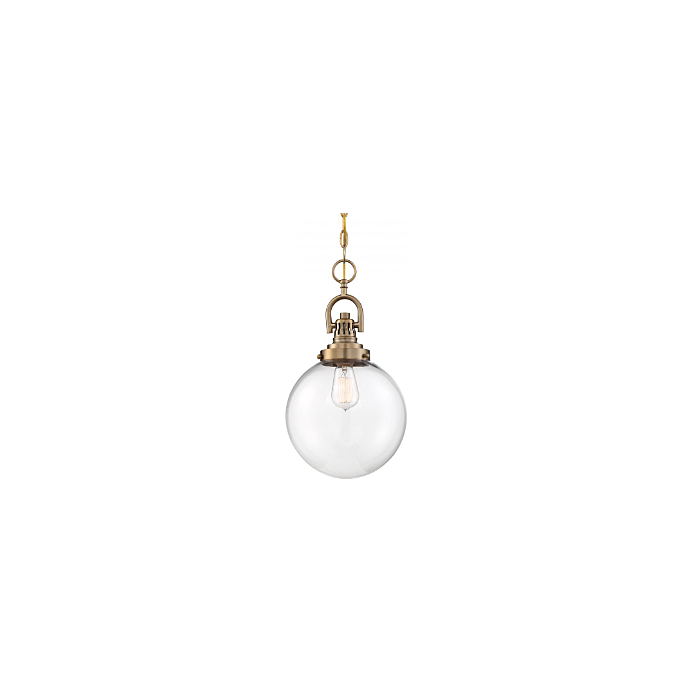Nuvo 60-6671 Skyloft- 1 Light Pendant - with Clear Glass - Burnished Brass Finish