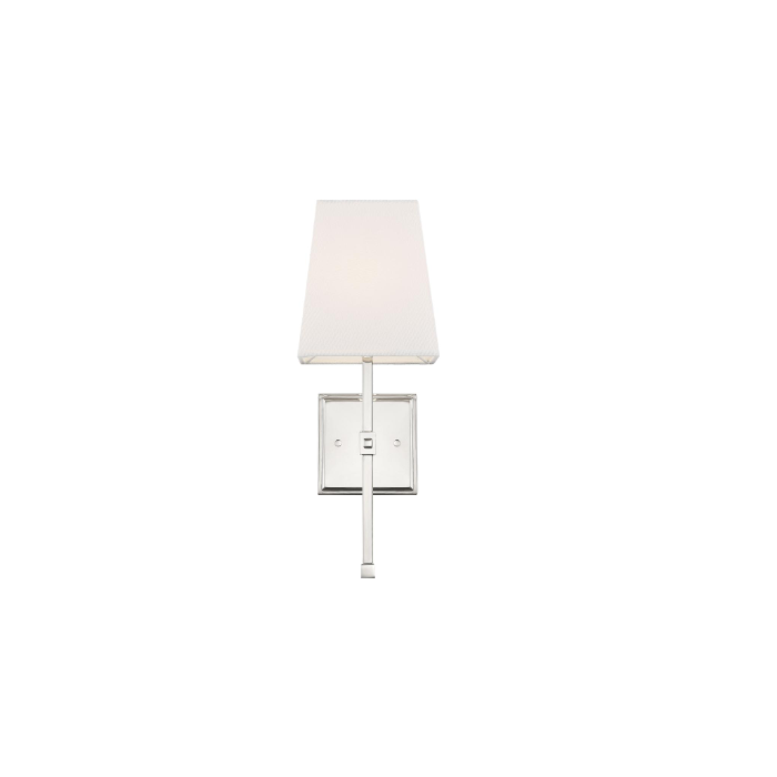 Nuvo 60-6708 Highline - 1 Light Vanity - with White Linen Shade - Polished Nickel Finish
