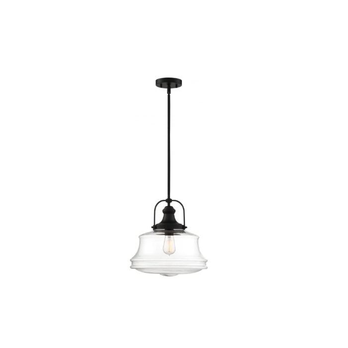 Nuvo 60-6759 Basel - 1 Light Pendant - with Clear Glass - Aged Bronze