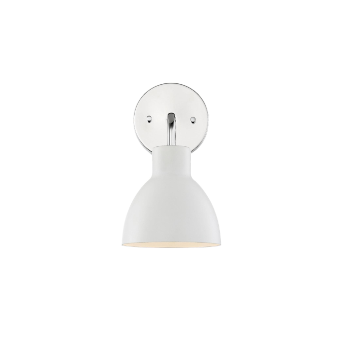 Nuvo 60-6781 Sloan - 1 Light Vanity- Polished Nickel and Matte White Finish