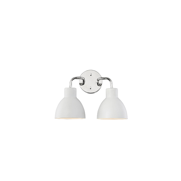 Nuvo 60-6782 Sloan - 2 Light Vanity- Polished Nickel and Matte White Finish