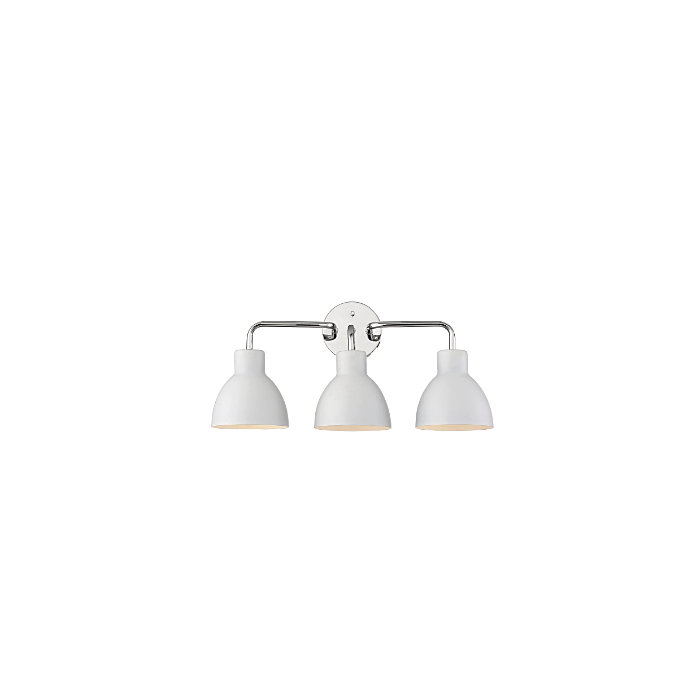 Nuvo 60-6783 Sloan - 3 Light Vanity- Polished Nickel and Matte White Finish