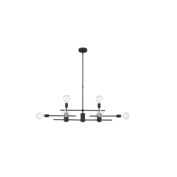 Nuvo 60-6862 Delphi- 8 Light Island Pendant - Black Finish