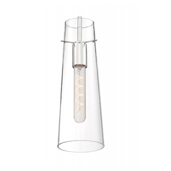 Nuvo 60-6870 - Alondra; 1 Light; Mini Pendant Fixture; Polished Nickel Finish with Clear Glass