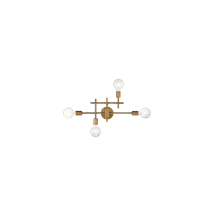 Nuvo 60-6871 Delphi - 4 Light Vanity - Aged Gold Finish