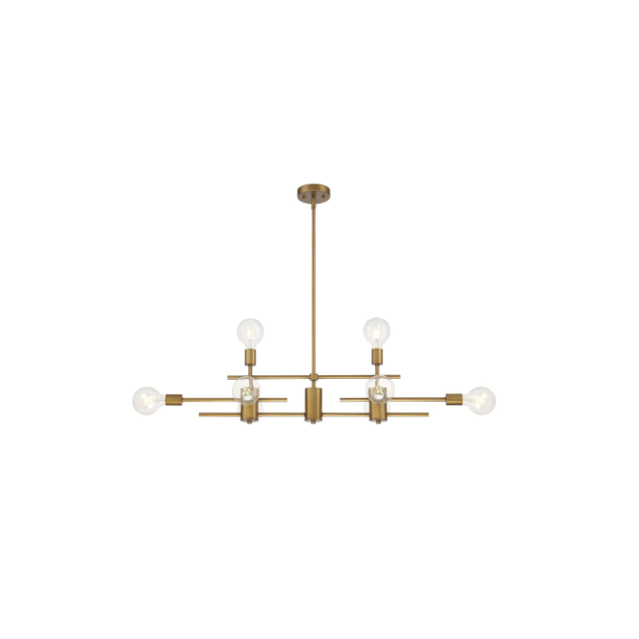 Nuvo 60-6872 Delphi - 8 Light Island - Aged Gold Finish
