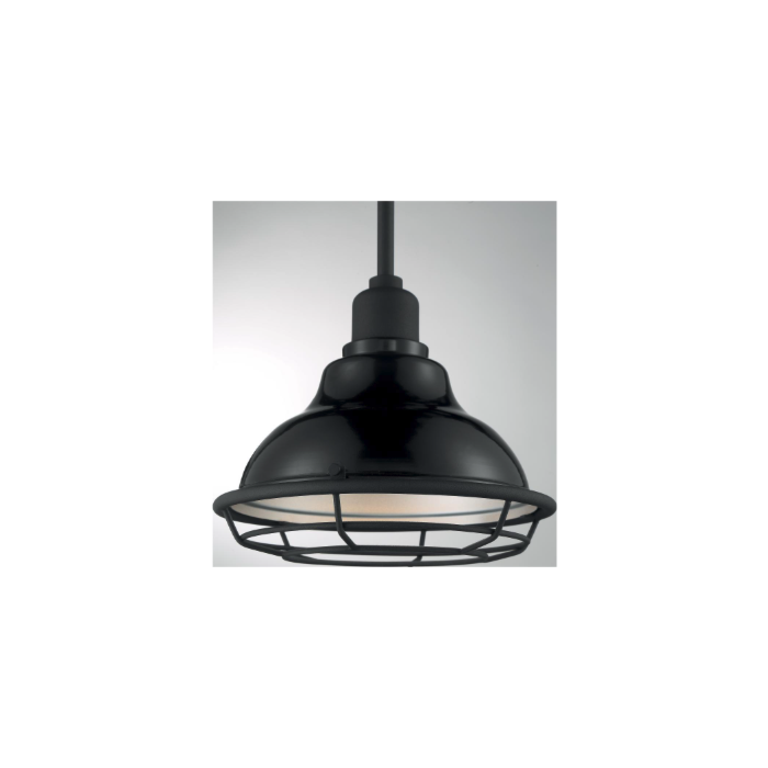 Nuvo 60-7004 Newbridge - 1 Light Pendant with- Black and Silver & Black Accents Finish