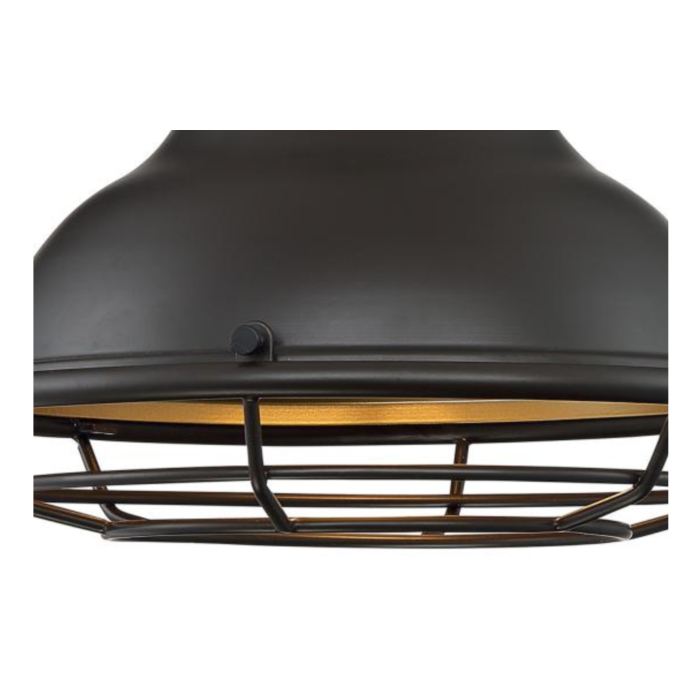 Nuvo 60-7011 Newbridge - 1 Light Small Sconce with- Dark Bronze and Gold Finish