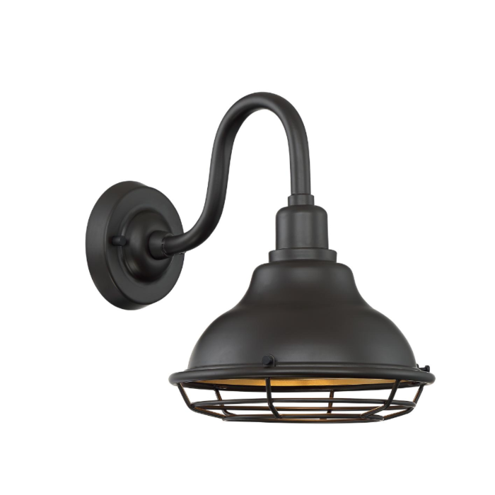 Nuvo 60-7011 Newbridge - 1 Light Small Sconce with- Dark Bronze and Gold Finish