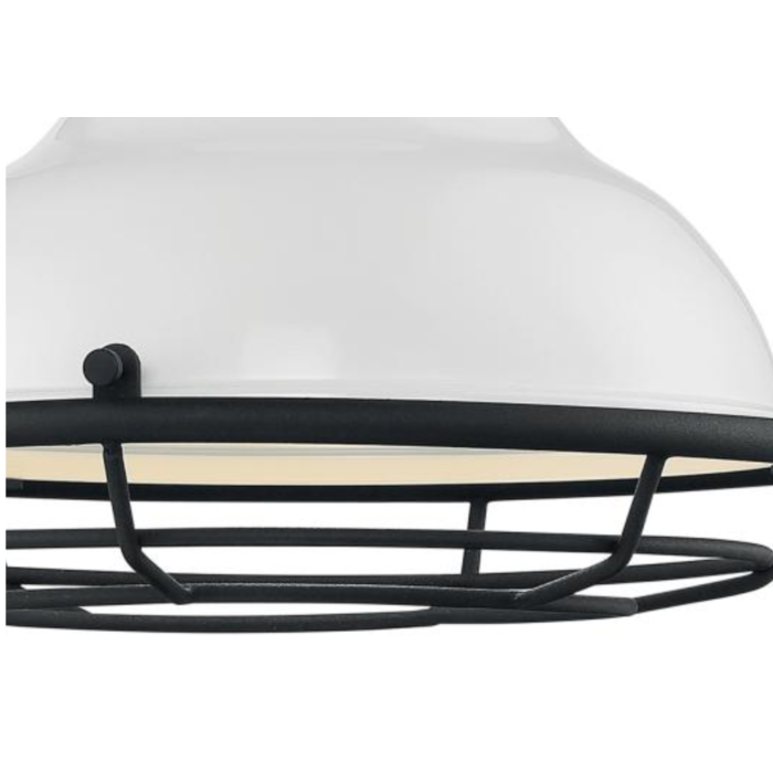 Nuvo 60-7022 Newbridge - 1 Light Sconce with- Gloss White and Textured Black Finish