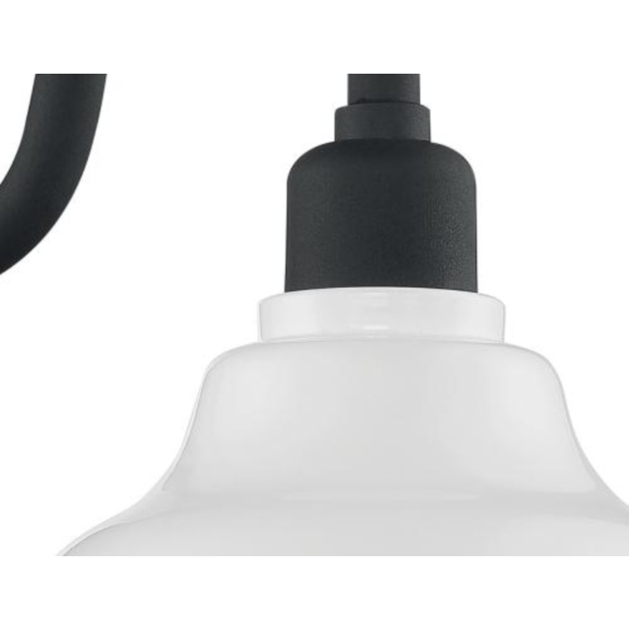 Nuvo 60-7022 Newbridge - 1 Light Sconce with- Gloss White and Textured Black Finish
