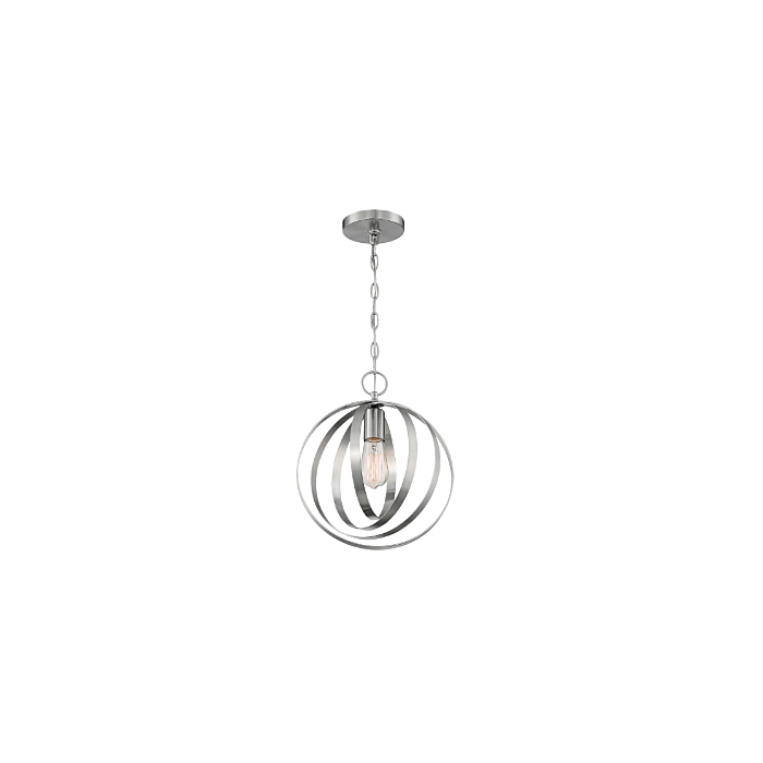 Nuvo 60-7046 Pendleton - 1 Light Pendant with- Brushed Nickel Finish