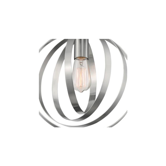 Nuvo 60-7046 Pendleton - 1 Light Pendant with- Brushed Nickel Finish