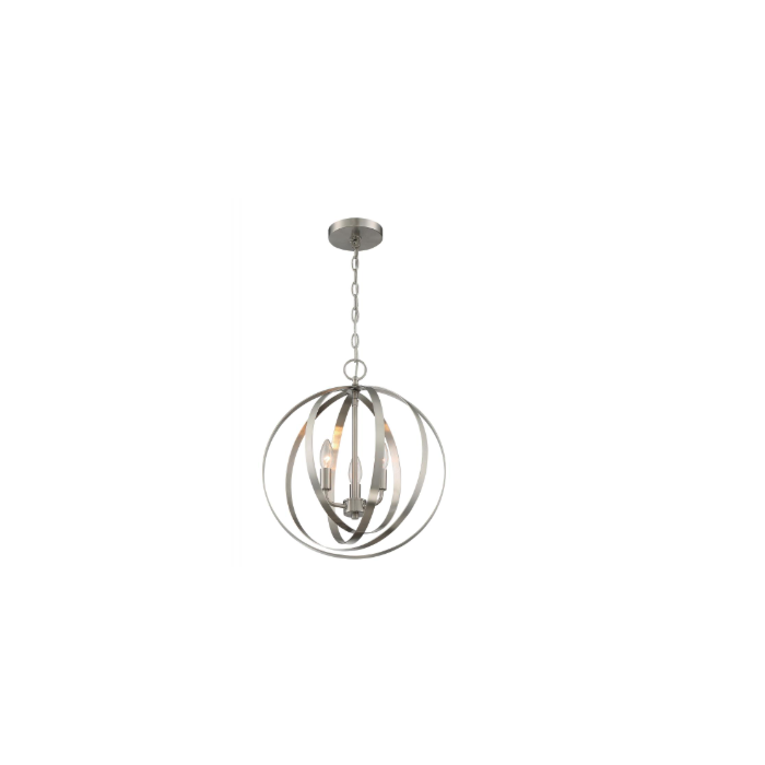 Nuvo 60-7047 Pendleton - 3 Light Pendant with- Brushed Nickel Finish