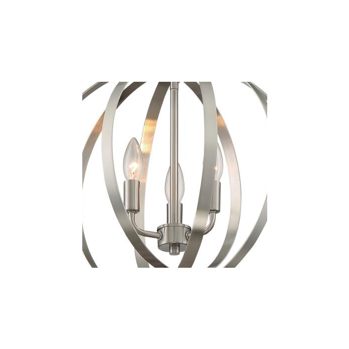 Nuvo 60-7047 Pendleton - 3 Light Pendant with- Brushed Nickel Finish