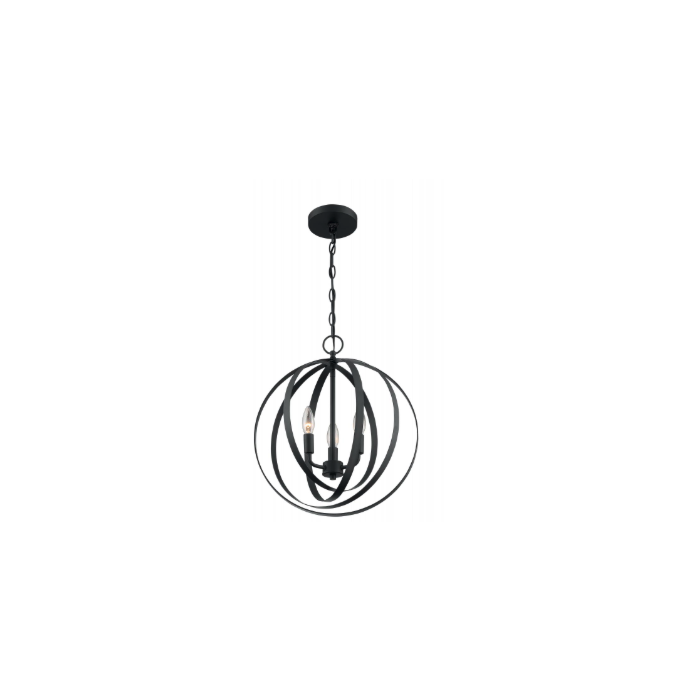 Nuvo 60-7067 Pendleton - 3 Light Pendant with- Matte Black Finish