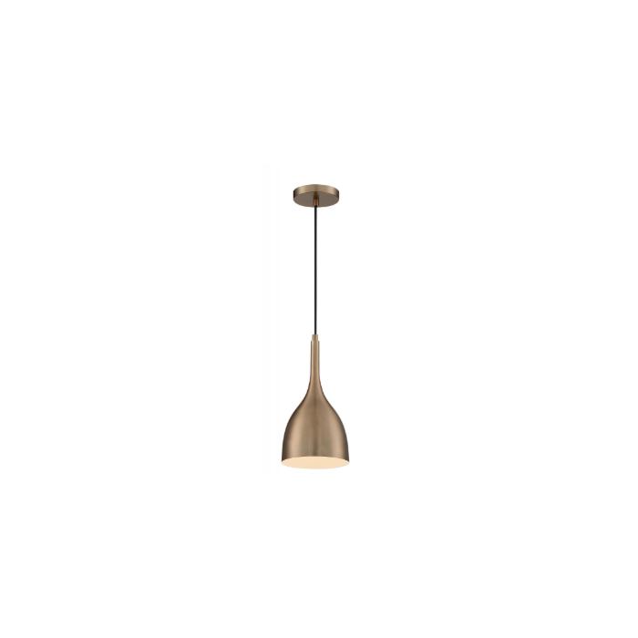 Nuvo 60-7076 Bellcap - 1 Light Pendant with- Burnished Brass Finish