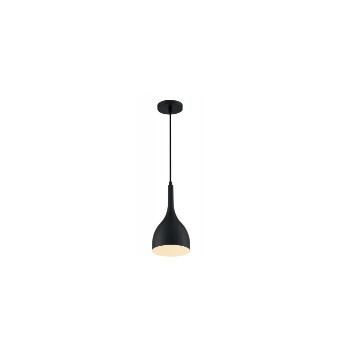 Nuvo 60-7086 Bellcap - 1 Light Pendant with- Matte Black Finish