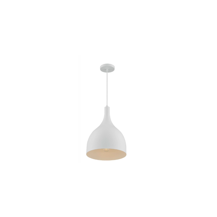 Nuvo 60-7097 Bellcap - 1 Light Pendant with- Matte White Finish