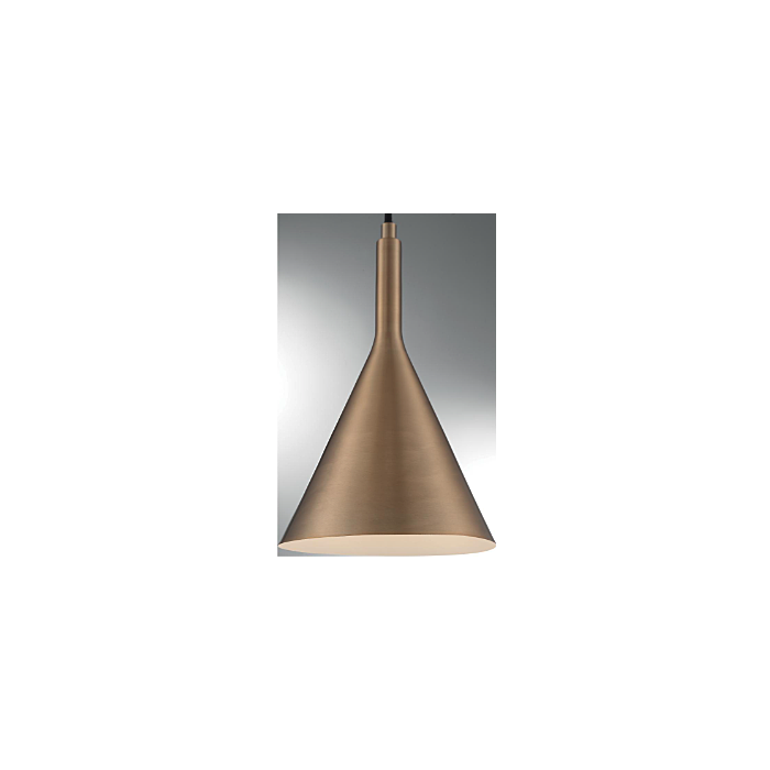 Nuvo 60-7117 Lightcap - 1 Light Pendant with- Burnished Brass Finish