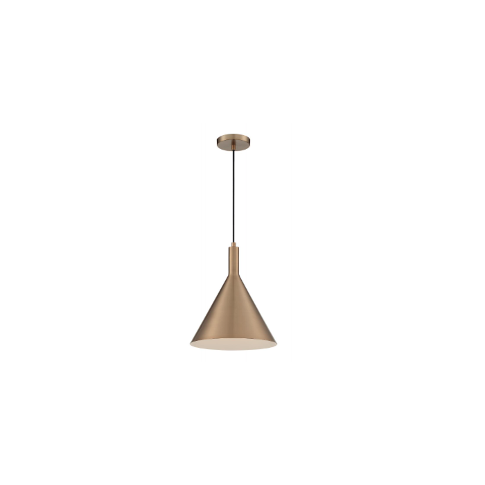 Nuvo 60-7118 Lightcap - 1 Light Pendant with- Burnished Brass Finish