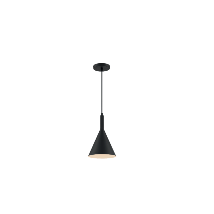Nuvo 60-7127 Lightcap - 1 Light Pendant with- Matte Black Finish