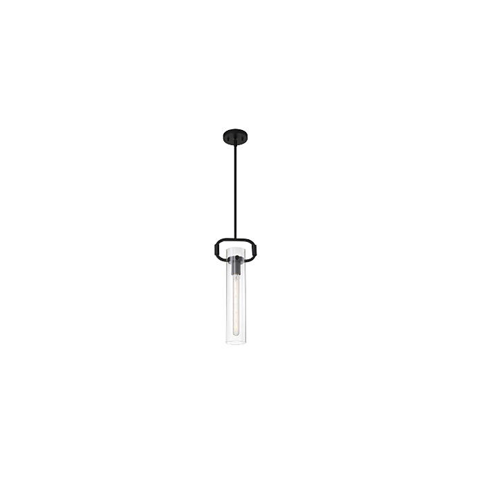 Nuvo 60-7153 Teresa - 1 Light Pendant with Clear Glass - Matte Black Finish
