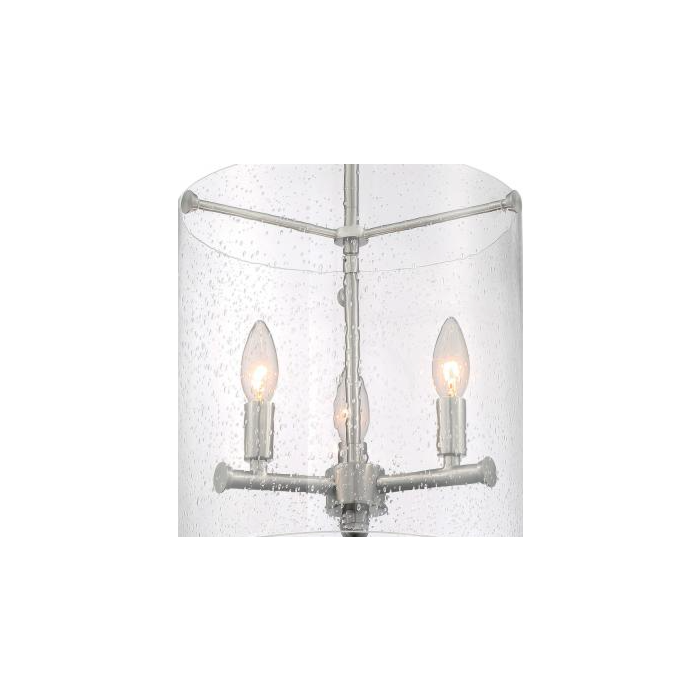 Nuvo 60-7187 Bransel - 3 Light Pendant with Seeded Glass - Brushed Nickel Finish