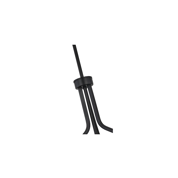 Nuvo 60-7669 Livingston; 4 Light Pendant; Medium Base; 60 Watt; Matte Black Finish; White Linen Fabric Shade