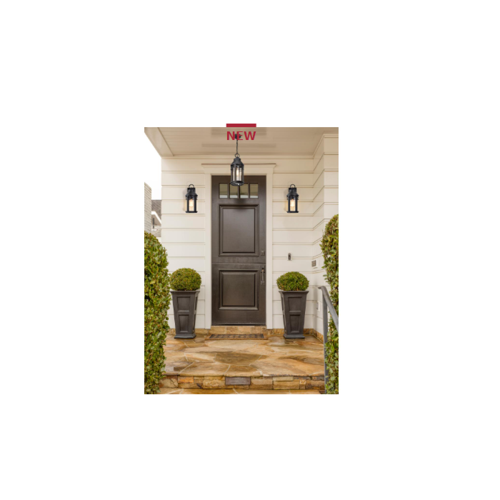 Nuvo 60-8104 Wilton; 1 Light Hanging Lantern; Matte Black with Clear Seeded Glass