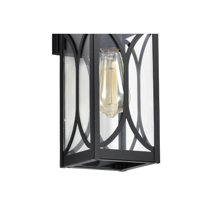 Nuvo 60-8121 Oaklyn; 1 Light Small Wall Lantern; Matte Black with Clear Glass