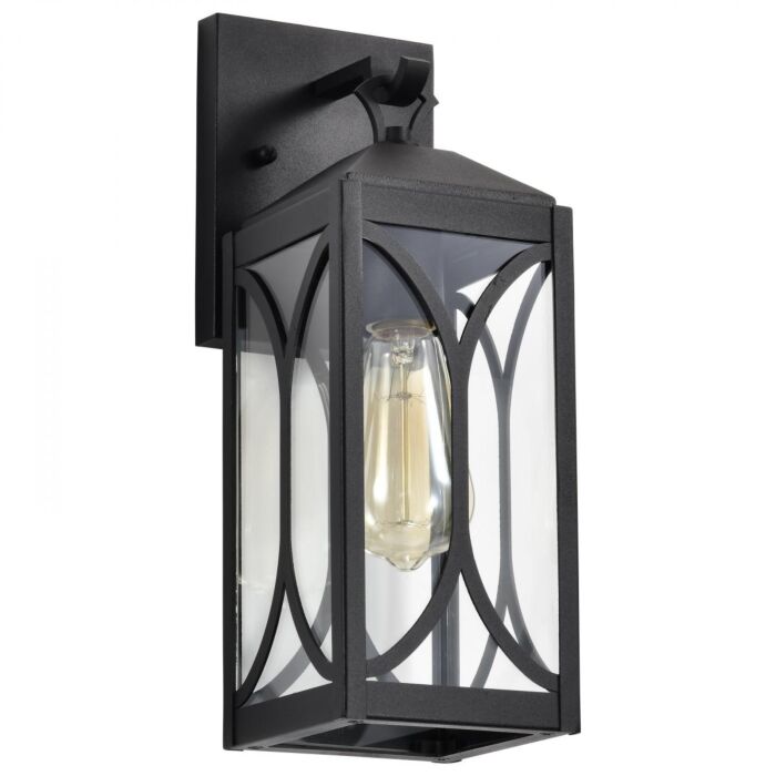 Nuvo 60-8121 Oaklyn; 1 Light Small Wall Lantern; Matte Black with Clear Glass