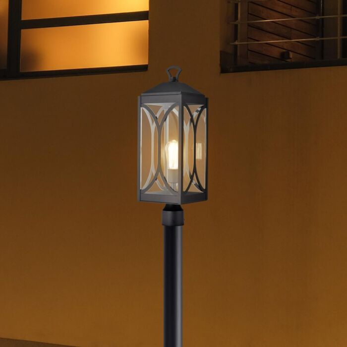 Nuvo 60-8124 Oaklyn; 1 Light Post Top; Matte Black with Clear Glass