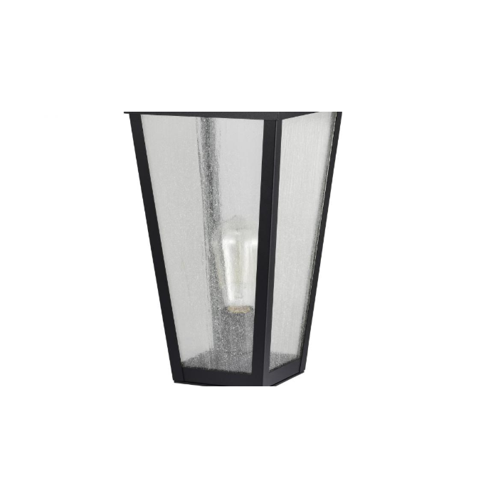 Nuvo 60-8134 Lawrence; 1 Light Post Top; Matte Black with Clear Seeded Glass