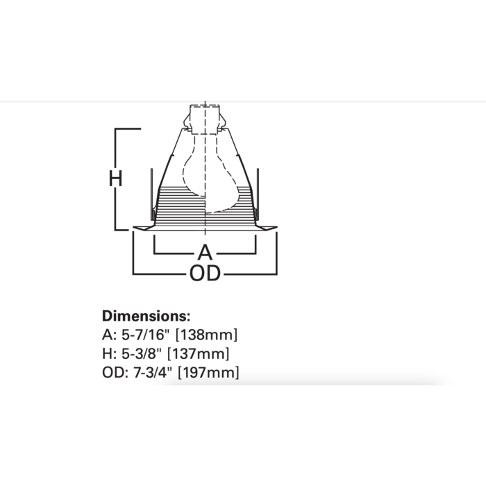 Halo 6125WB 6" Full Cone Baffle