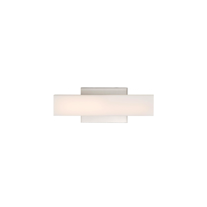 Nuvo 62-1330 Jess - 12" LED Vanity with White Acrylic - Brushed Nickel Finish