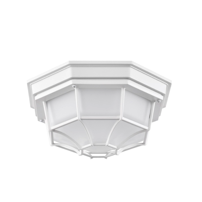 Nuvo 62-1399 LED Spider Cage Fixture; White Finish with Frosted Glass