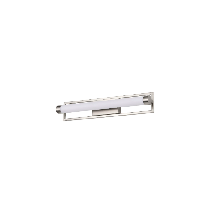 Nuvo 62-1542 Canal Medium Vanity; LED; Brushed Nickel Finish; White Acrylic Lens