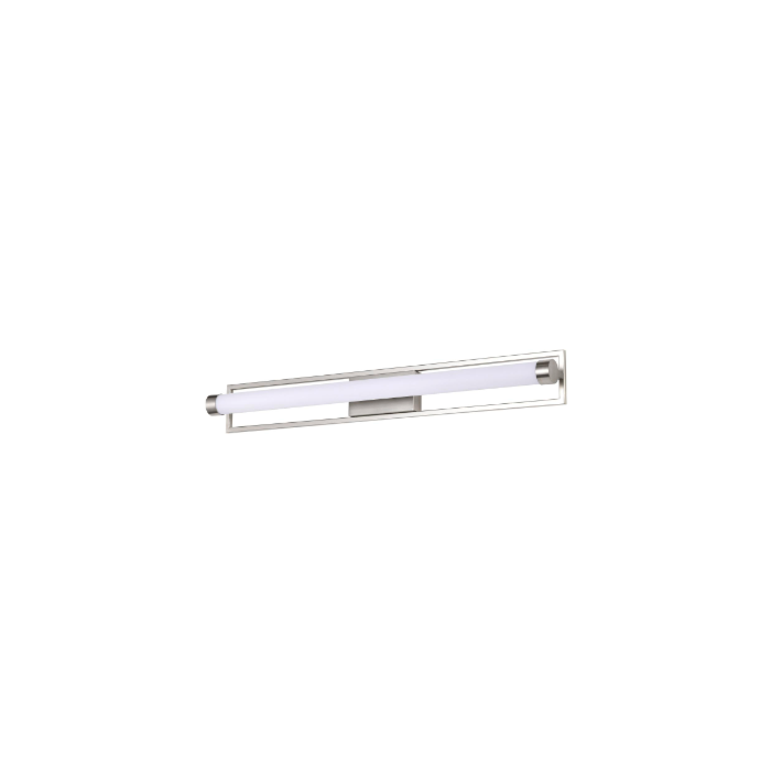 Nuvo 62-1543 Canal Large Vanity; LED; Brushed Nickel Finish; White Acrylic Lens