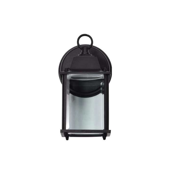Nuvo 62-1571 8 Watt; 3000K; LED Cube Lantern; Black Finish; Clear Beveled Glass