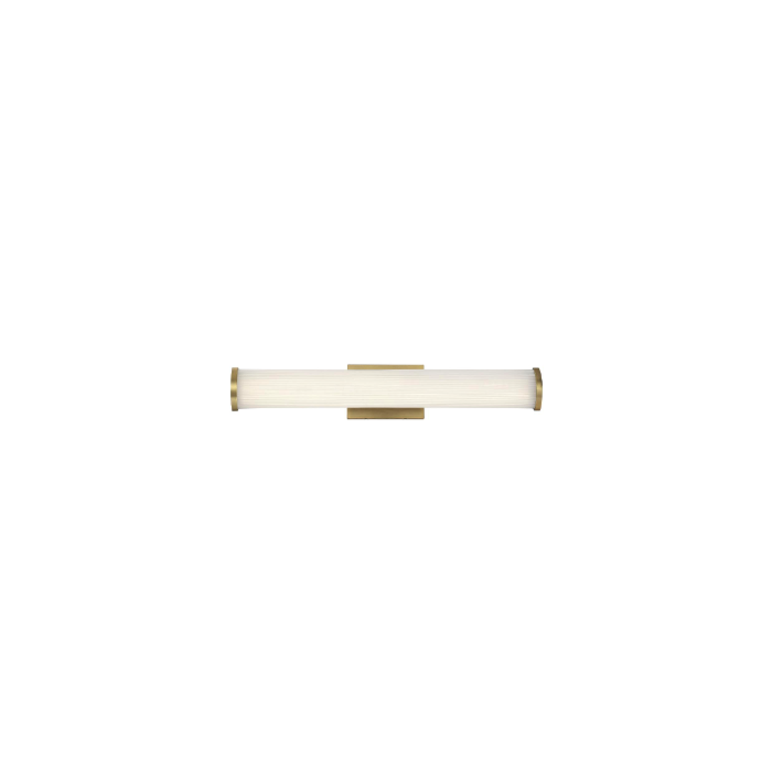 Nuvo 62-1592 Lena - 24" LED Vanity - with Striped Acrylic Lens - Brushed Brass Finish