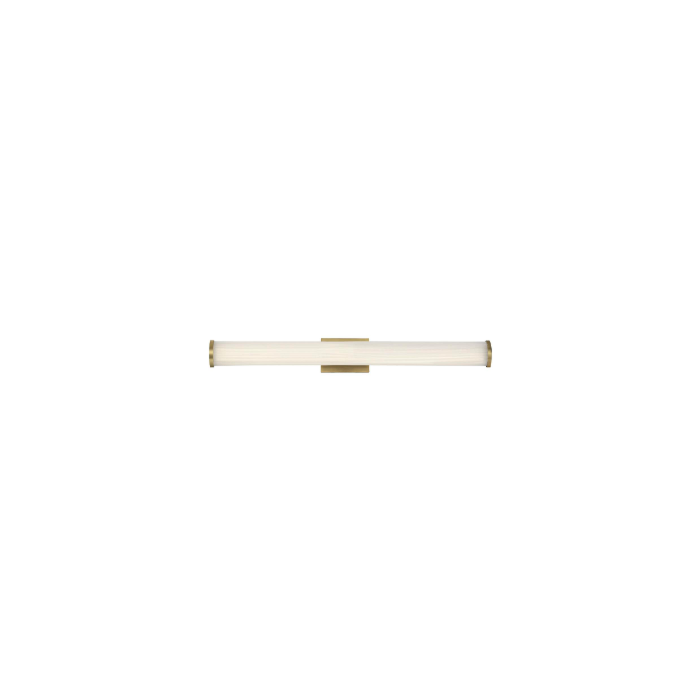 Nuvo 62-1593 Lena - 36" LED Vanity - with Striped Acrylic Lens - Brushed Brass Finish