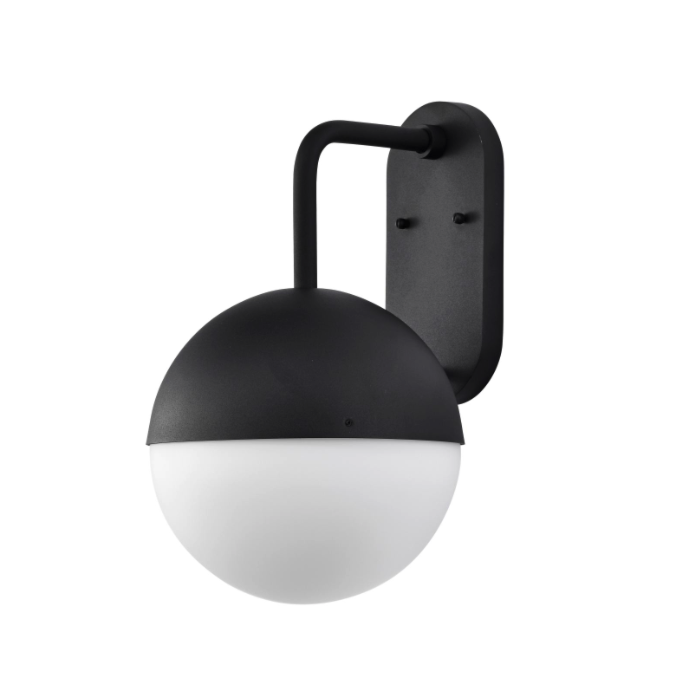 Nuvo 62-1615 Atmosphere; 6W LED; Medium Wall Lantern; Matte Black with White Opal Glass