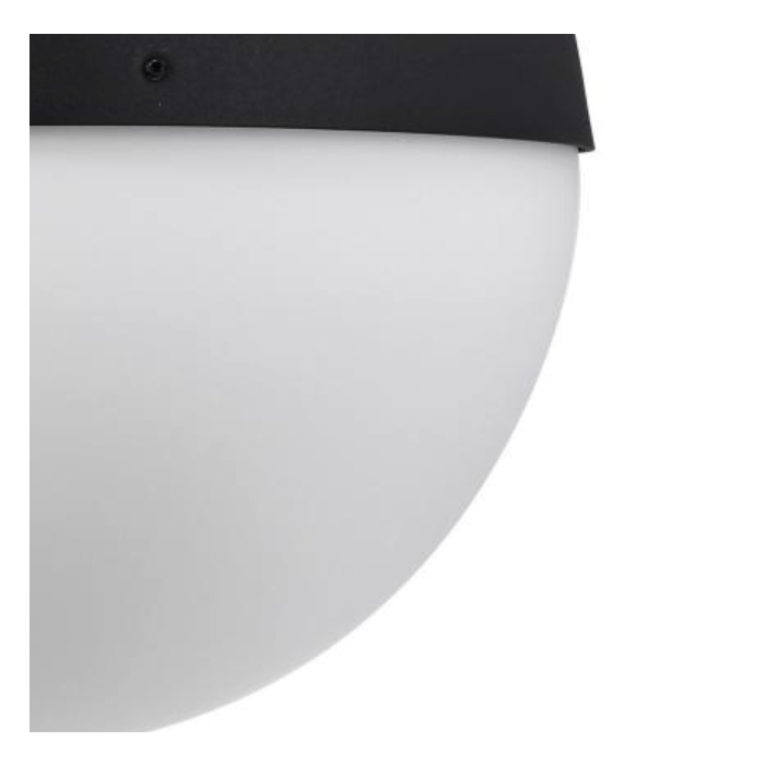 Nuvo 62-1615 Atmosphere; 6W LED; Medium Wall Lantern; Matte Black with White Opal Glass
