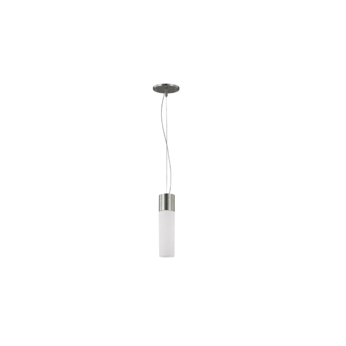 Nuvo 62-2932 Link -LED Mini Pendant with White Glass- Brushed Nickel Finish