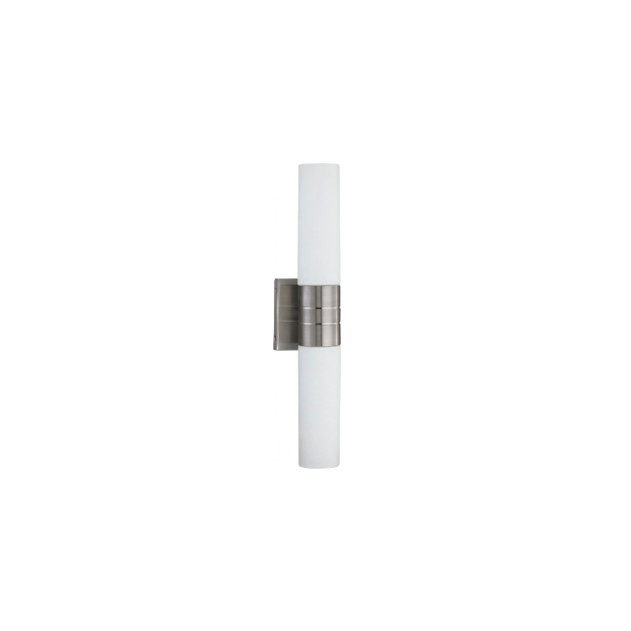 Nuvo 62-2936 Link - 2 Light - LED Wall Sconce with White Glass- Brushed Nickel Finish